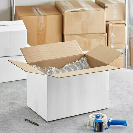 LAVEX 24'' x 12'' x 12'' White Corrugated RSC Shipping Box, 25PK 442BRW241212